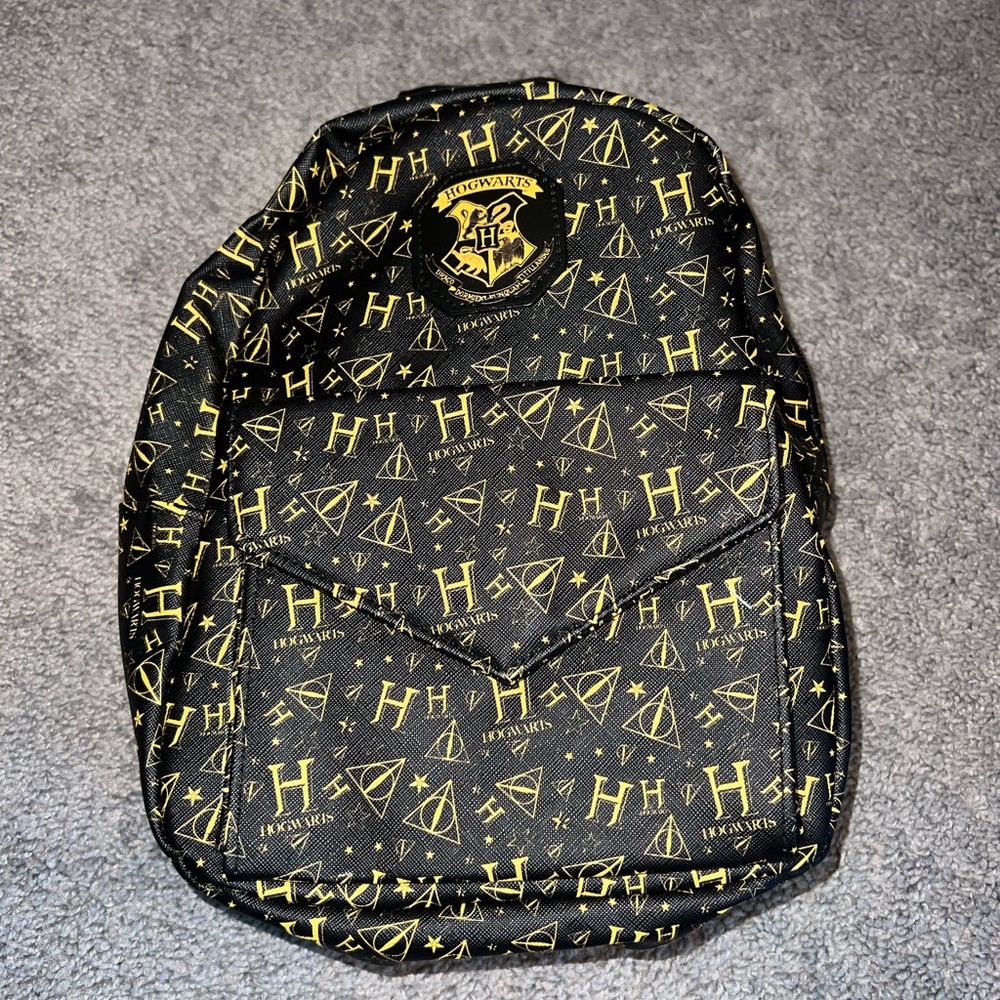 Black and Gold Harry Potter Mini Backpack